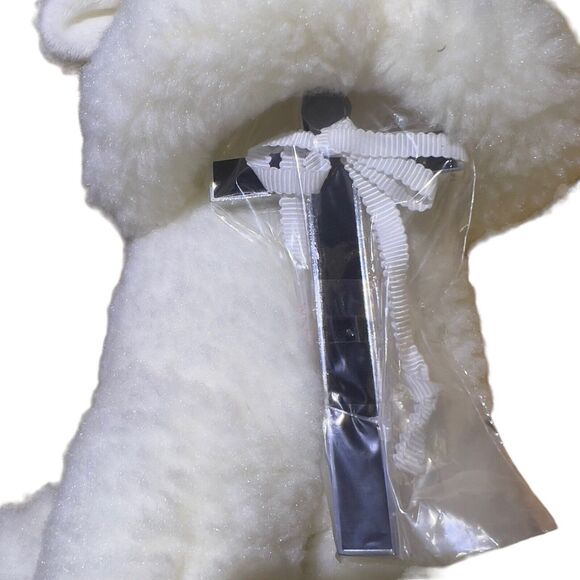 Mud Pie 10” Musical Prayer White Lamb/ Cross Plush Sings “Jesus Loves Me” Easter - Picture 3 of 9
